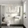 Monaco Chalk White Combination Vanity Basin with Marble Top and Hudson Toilet with Wooden Seat 1500mm