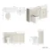 Monaco Chalk White Combination Vanity Basin with Marble Top and Hudson Toilet with Wooden Seat 1500mm