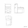 Inky Blue Slimline Back To Wall Unit and Denver Toilet - Black Accents