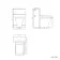 Inky Blue Slimline Back To Wall Unit and Atlanta Toilet - Black Accents