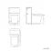 Inky Blue Slimline Back To Wall Unit and Boston Toilet - Black Accents
