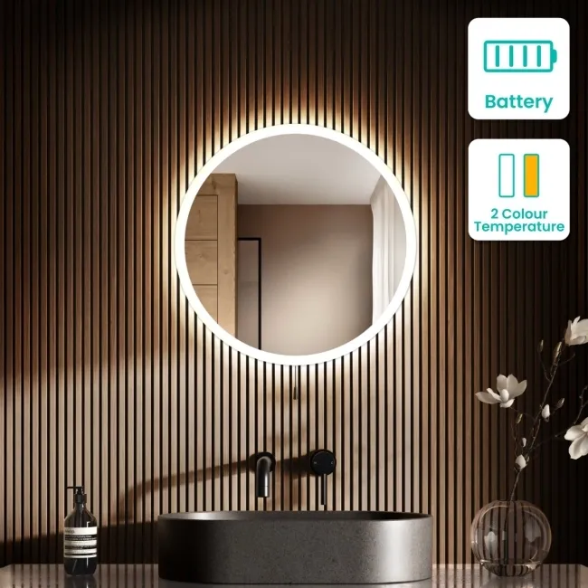 Grace Battery Operated Illuminated LED Mirror 500mm