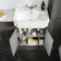 Monaco Graphite Grey Combination Vanity Traditional Basin with Marble Top & Hudson Toilet with Wooden Seat 1500mm