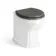 Monaco Graphite Grey Combination Vanity Traditional Basin with Marble Top & Hudson Toilet with Wooden Seat 1500mm