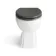 Monaco Graphite Grey Combination Vanity Traditional Basin with Marble Top & Hudson Toilet with Wooden Seat 1500mm