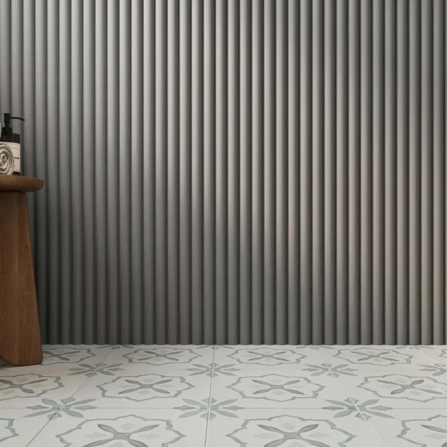 Trepanel Aqua 3D® Waterproof Grey Fluted Wall Panel 3 Pack (Covers 1.80 SQM)