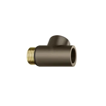 Dual Fuel Antique Gold T Piece Connector For Towel Rails & Radiators