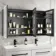 Aurora Matt Black Illuminated LED Mirror Cabinet 700x1200mm