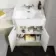 Monaco Chalk White Combination Vanity Traditional Basin with Marble Top 1200mm (Excludes Pan & Cistern)