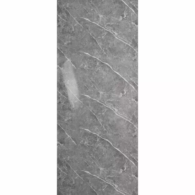 Trepanel Aqua® Gloss Grey Marble Effect PVC Shower Wall Panel