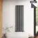 Marbella Anthracite Single Oval Panel Radiator 1600x480mm