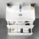 Corsica Gloss White Wall Hung Slimline Basin Drawer Vanity 600mm