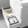 Corsica Gloss White Wall Hung Slimline Basin Drawer Vanity 600mm