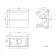 Corsica Gloss White Wall Hung Slimline Basin Drawer Vanity 600mm