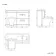 Avon Stone Grey Combination Basin Drawer and Atlanta Toilet 1100mm - Black Accents - Right Handed