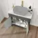 Bermuda Graphite Grey Cabinet with Marble Top 800mm Excludes Counter Top Basin - Brushed Brass Accents