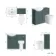 Capri Mystic Green Combination Vanity Basin and Austin Toilet 1050mm - Chrome Handles