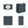Milos Navy Blue Vanity with Oval Basin 800mm - Brushed Handles