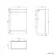 Mersey Gloss White Combination Vanity Basin and Miami Toilet 1100mm