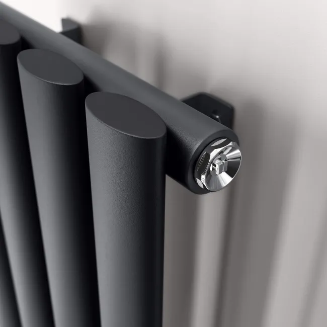 Marbella Anthracite Single Oval Panel Radiator 1600x480mm