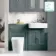 Monaco Midnight Green Combination Vanity Basin and Boston Toilet 1200mm