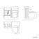 Monaco Dove Grey Combination Vanity Basin and Boston Toilet 1200mm - Brass Knurled Handles