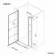 Toulon Matt Black Easy Clean 6mm Pivot Shower Door 1100mm