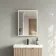 Esme Matt Black Illuminated LED Recessed Mirror Cabinet 600x450mm