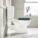Hudson Traditional Close Coupled Toilet With Inky Blue Wooden Seat