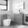 Trent Stone Grey Vanity Drawer with Curved Counter Top Basin 800mm