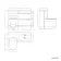 Trent Stone Grey Combination Basin Drawer and Aruba Toilet 1100mm - Right Handed