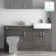 Harper Charcoal Elm Combination Vanity Basin with Marble Top 1500mm