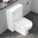 Harper Gloss White Back To Wall Unit 500mm and Miami Toilet