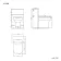 Elba Graphite Grey Slimline Back To Wall Unit and Denver Toilet - Black Accents