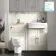 Monaco Chalk White Combination Vanity Traditional Basin and Seattle Toilet 1200mm