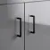 Quartz Stone Grey Combination Vanity Basin and Denver Toilet 1050mm - Black Accents