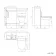 Avon Gloss White Combination Vanity Basin and Aruba Toilet 950mm - Black Accents