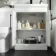 Avon Gloss White Combination Vanity Basin and Miami Toilet 1100mm - Black Accents