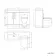 Avon Gloss White Combination Vanity Basin and Aruba Toilet 1100mm - Black Accents - Left Handed