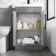 Avon Stone Grey Combination Vanity Basin and Aruba Toilet 1000mm - Black Accents