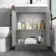 Avon Stone Grey Combination Vanity Basin and Miami Toilet 1100mm - Black Accents