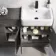 Harper Charcoal Elm Combination Vanity Basin and Aruba Toilet 1500mm - Black Accents