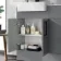 Harper Stone Grey Combination Vanity Basin with Marble Top & Miami Toilet 1000mm - Black Accents