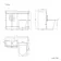 Avon Stone Grey Combination Vanity Basin and Boston Toilet 1000mm - Black Accents