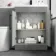 Avon Stone Grey Combination Vanity Basin and Boston Toilet 1100mm - Black Accents - Right Handed