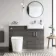 Harper Charcoal Elm Combination Vanity Basin and Boston Toilet 1200mm - Right Handed