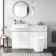 Foster Gloss White Combination Vanity Basin with Marble Top & Boston Toilet 1200mm