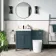 Bermuda Inky Blue Combination Vanity Basin and Boston Toilet 1100mm