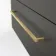 Elba Graphite Grey Wall Hung Basin Drawer Vanity 800mm - Brushed Brass Accents