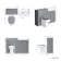 Monaco Dove Grey Combination Vanity Basin and Hudson Toilet with Wooden Seat 1200mm - Brushed Brass Accents